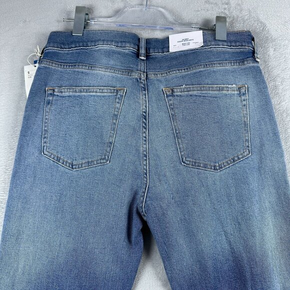 H&M Skinny Jeans Mens Size W33X32L Mid Rise Stone Wash Denim Stretch Blue - Picture 4 of 13